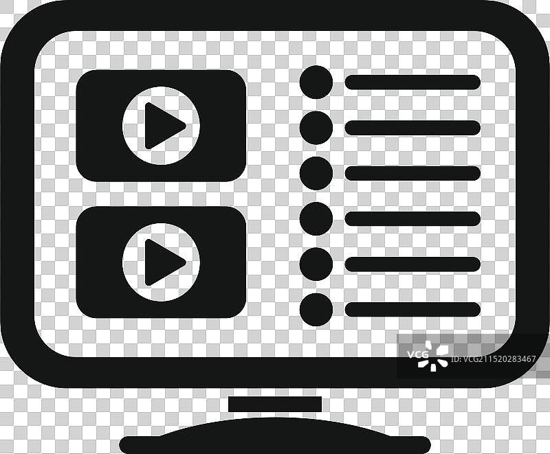 显示视频分享平台的电脑图片素材