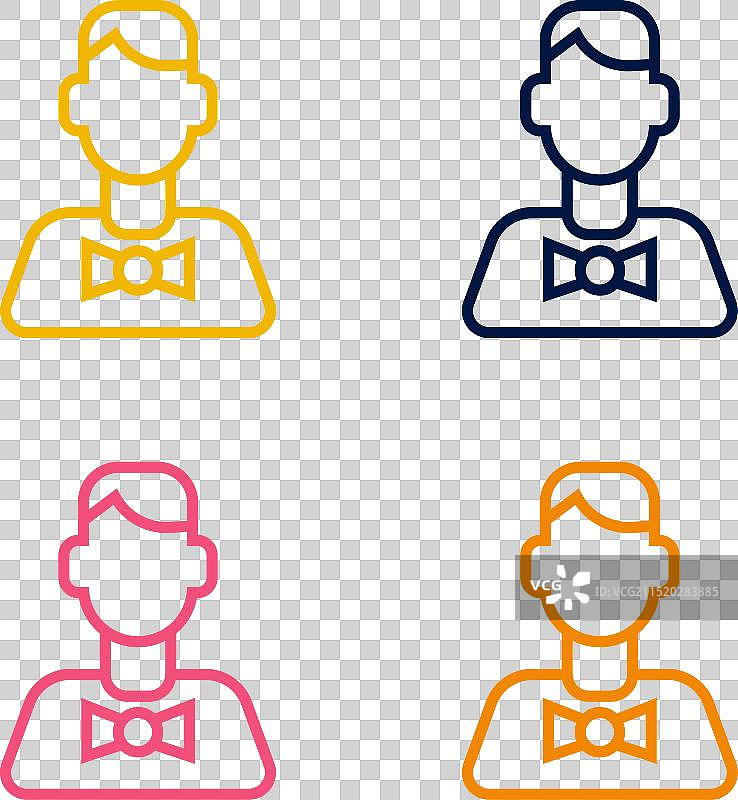 波普艺术风格赌场发牌员图标图片素材