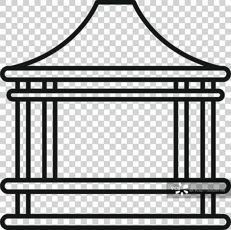 四柱尖顶凉亭图片素材