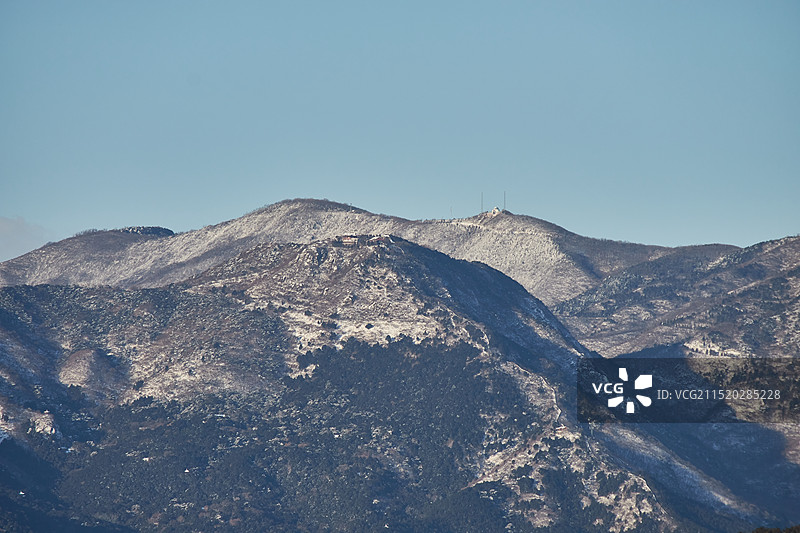 北京燕京八景西山晴雪图片素材