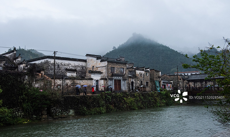 中国江西省婺源县徽州古村落秋季风光摄影图片素材