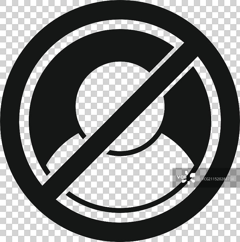 禁止入内黑白符号图标图片素材