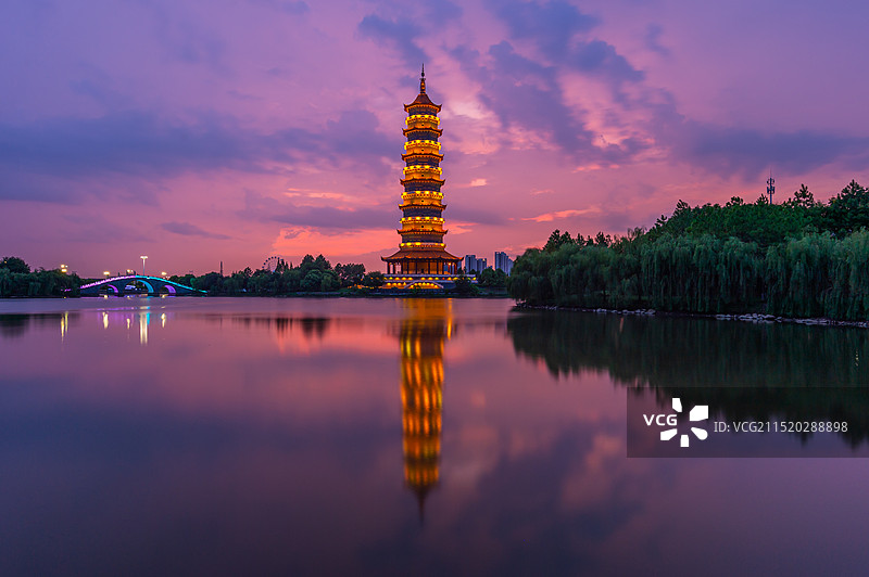 丰城市丰水湖-和合塔图片素材