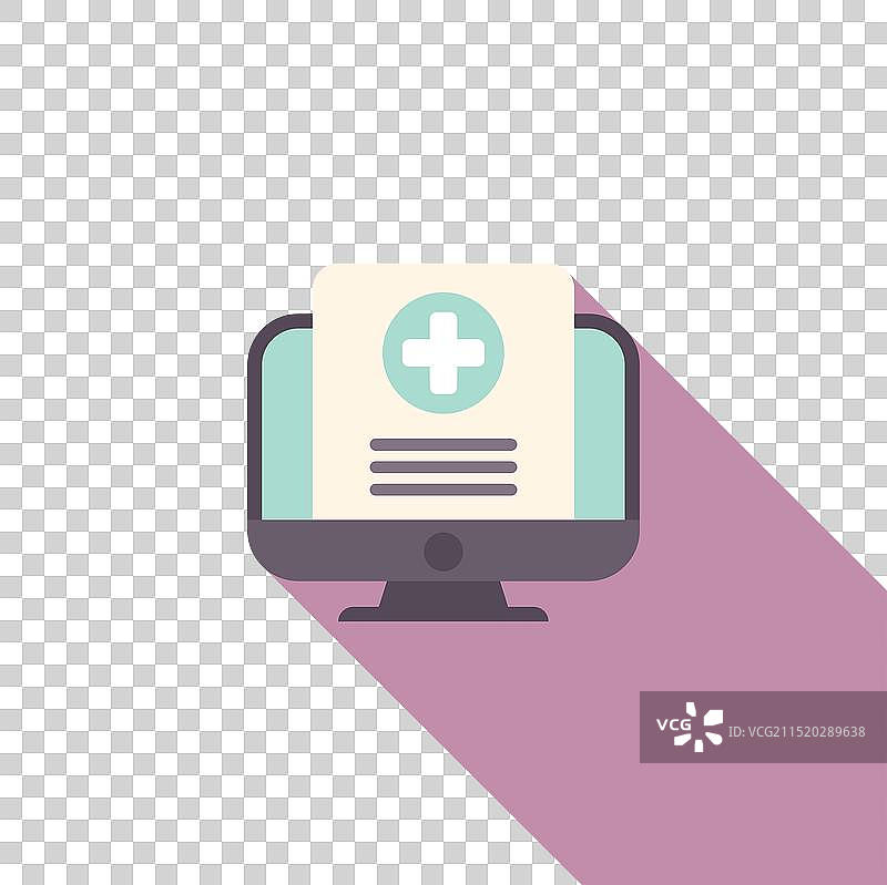 电脑上显示的在线病历图片素材