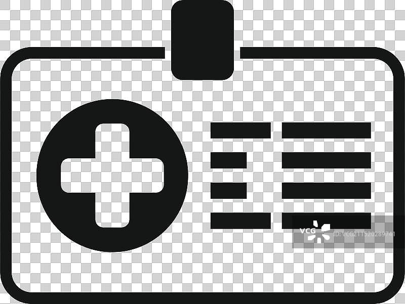 显示健康十字标志的医疗卡图片素材