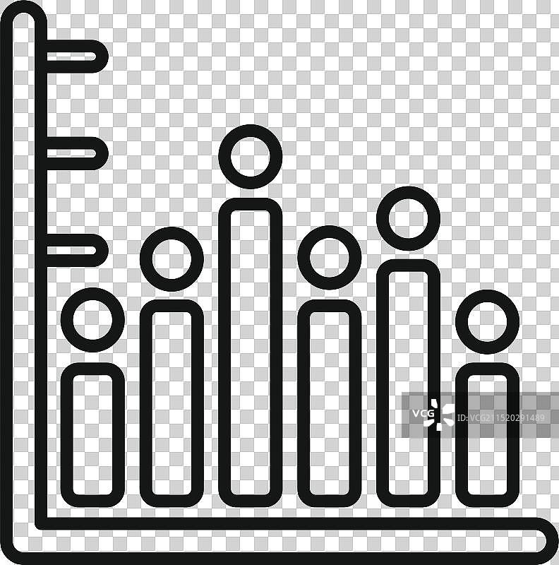 显示人口下降的折线图图片素材