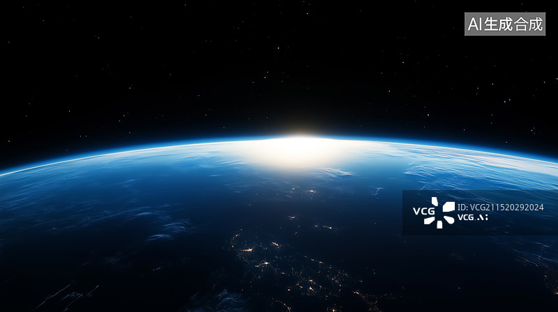 【AI数字艺术】宇宙中的地球图片素材