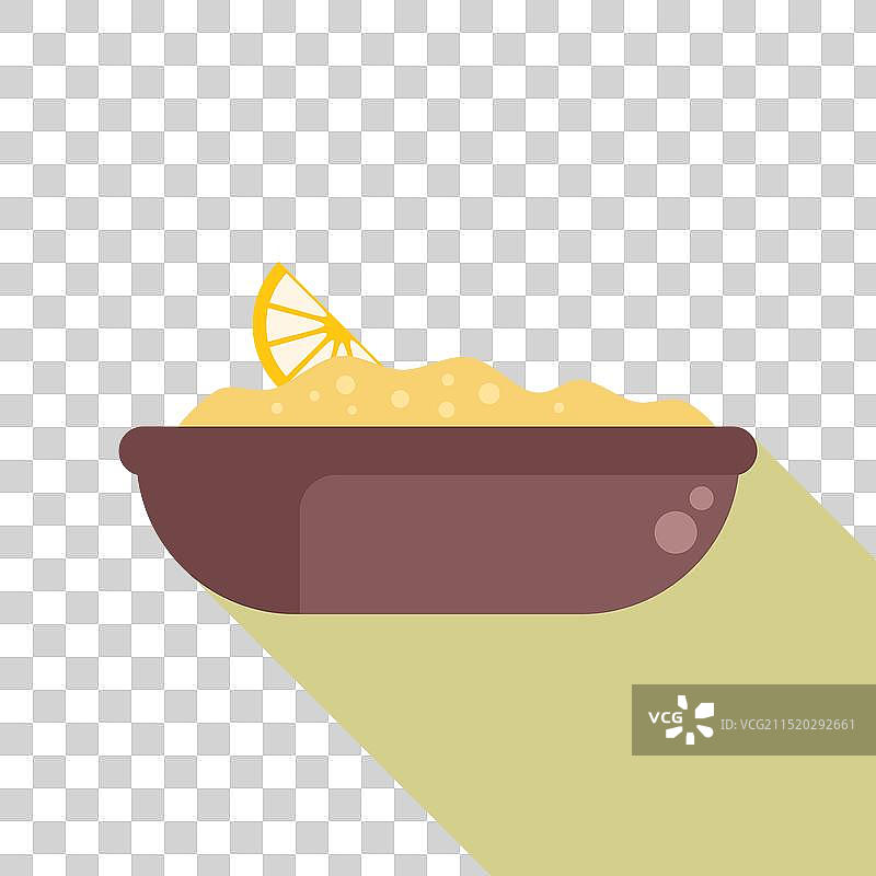 鹰嘴豆泥柠檬片棕色碗图片素材