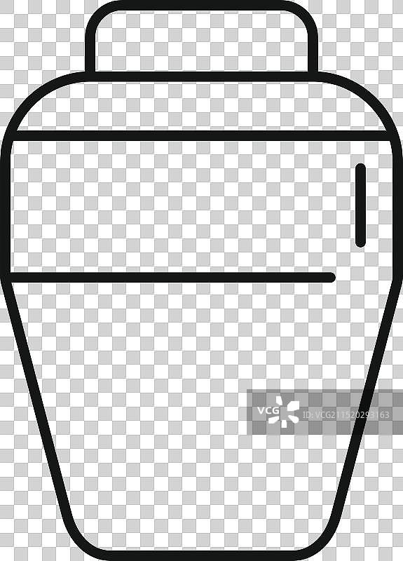 火葬瓮的线性图标风格图片素材