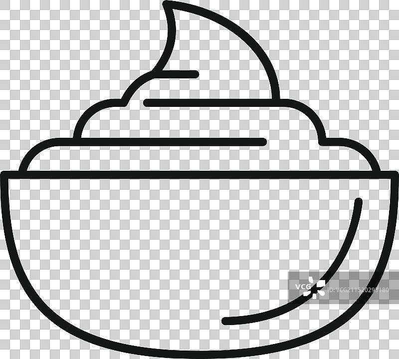 美味鲜奶油碗图片素材