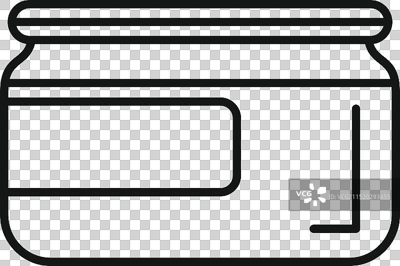 带盖密封玻璃罐与食物标签图片素材