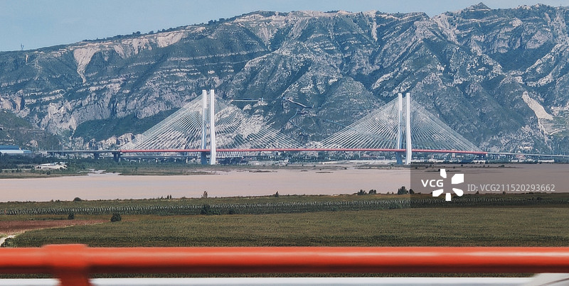 禹门口黄河大桥景观图片素材