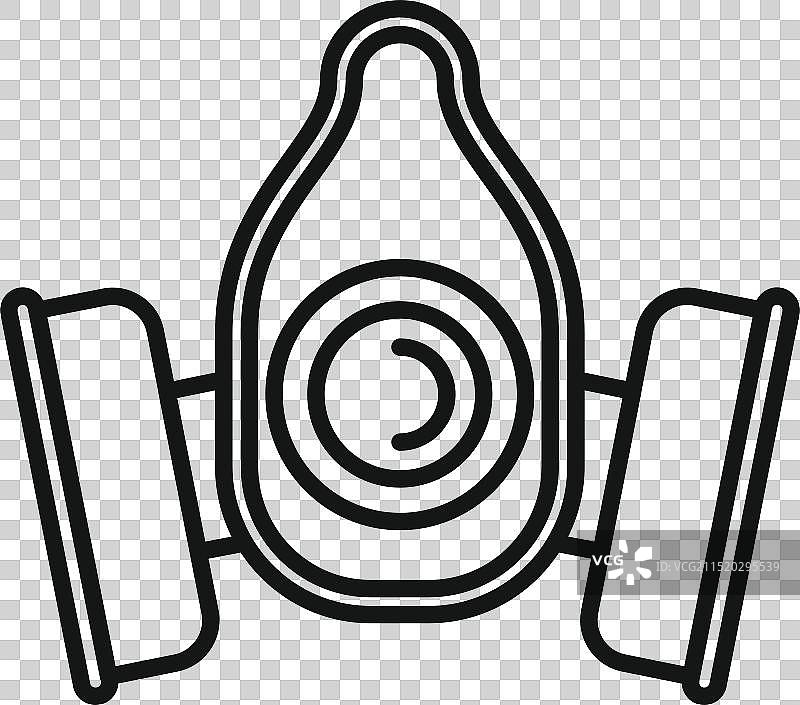 防毒面罩，防止有毒气体和微粒图片素材