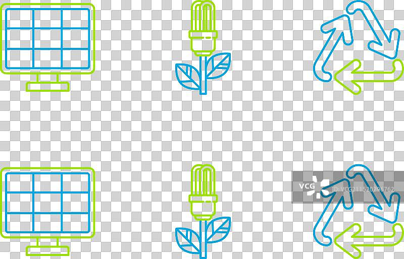 可回收标志、太阳能电池板图片素材