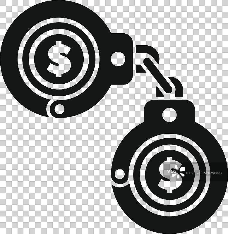 手铐锁定的洗钱概念图片素材