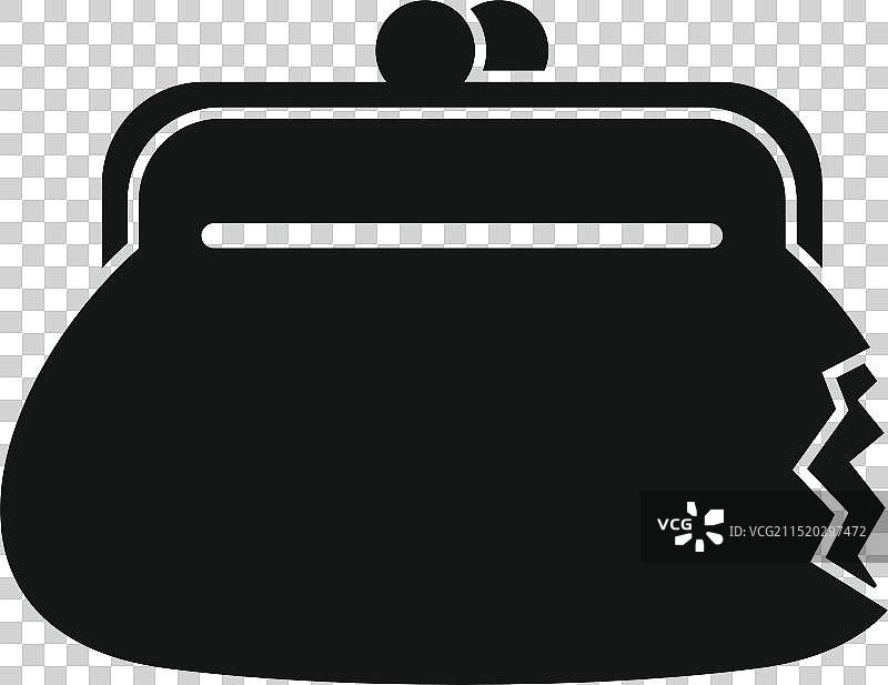 象征贫困的破旧空钱包图片素材