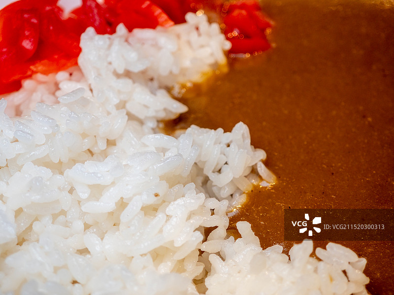 经典日式咖喱饭定食图片素材