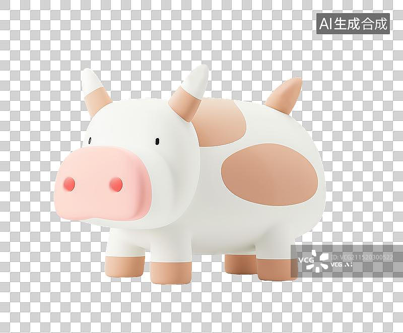【AI数字艺术】可爱的奶牛图片素材