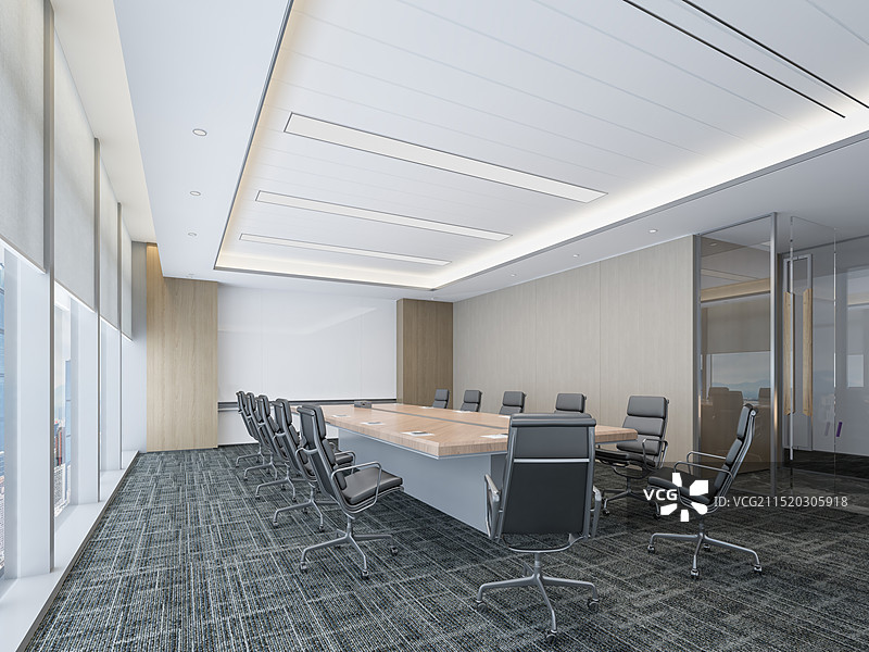 现代写字楼办公室会议桌图片素材