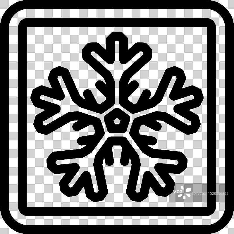 保持冷藏产品标签警告线性图标图片素材