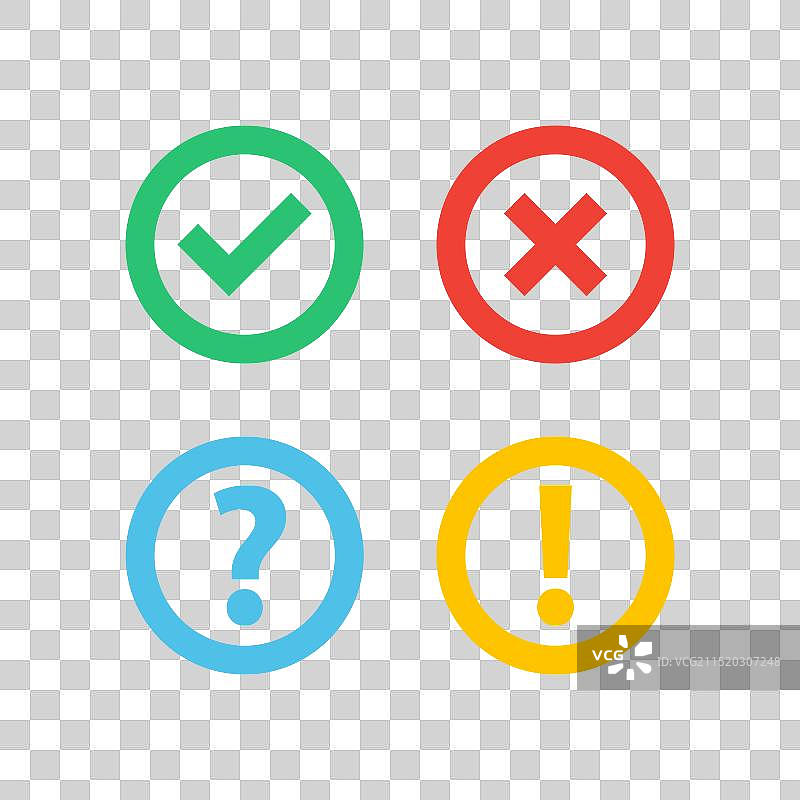 勾叉图标按钮集图片素材