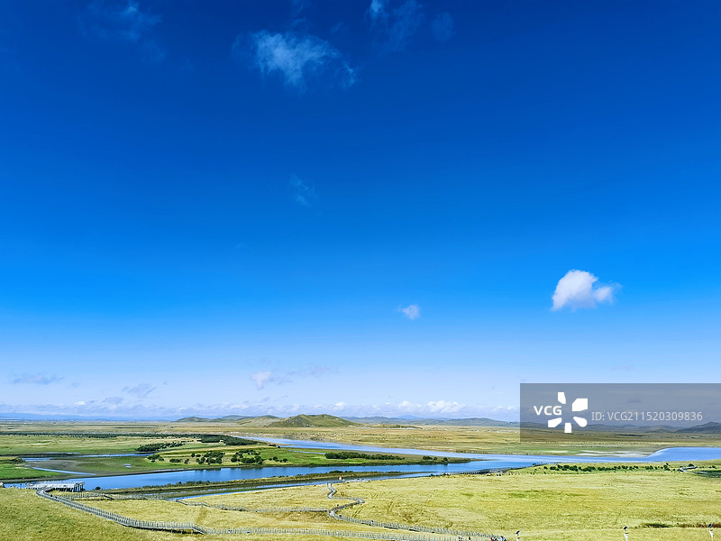 四川省阿坝若尔盖黄河九曲第一湾景区美景图片素材