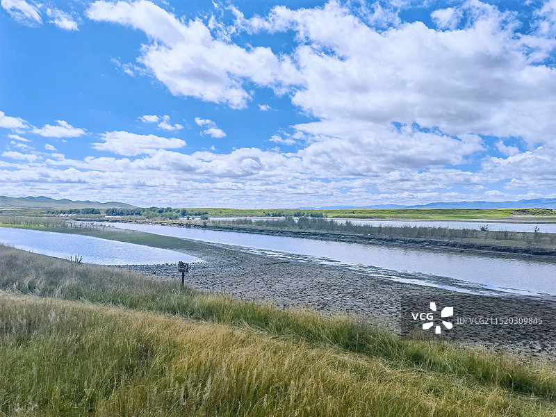 四川省阿坝若尔盖黄河九曲第一湾景区美景图片素材