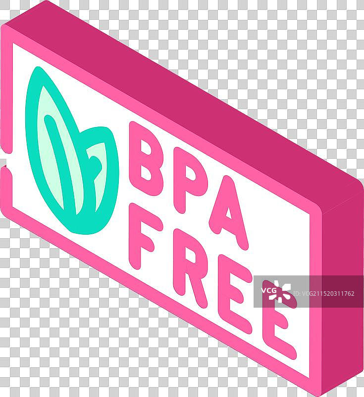 不含双酚A产品标签警告等距图标图片素材