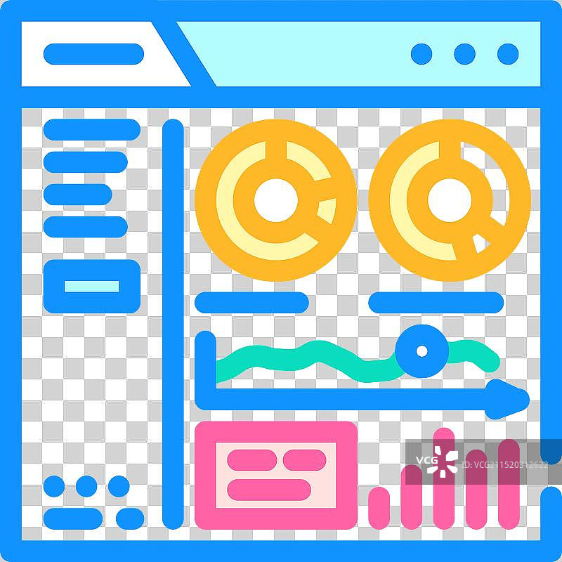 客户关系管理彩色图标图片素材