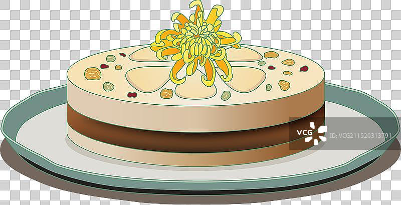 重阳节重阳糕和菊花图片素材