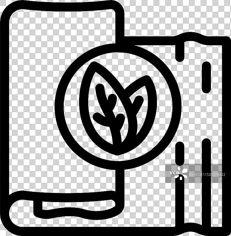 环保面料可持续时尚系列图标图片素材