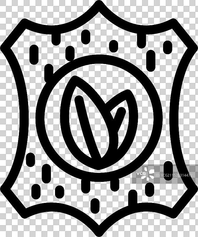 纯素皮革可持续时尚系列图标图片素材