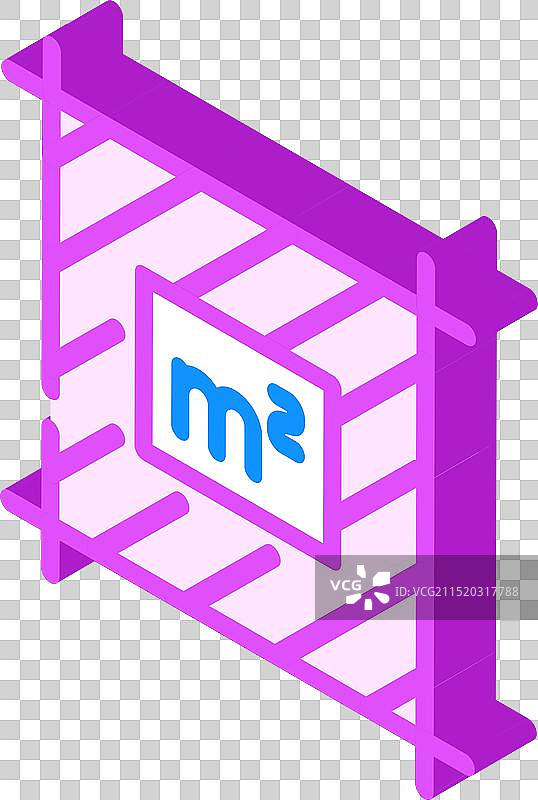 平方米标签产品警示2.5D图片素材