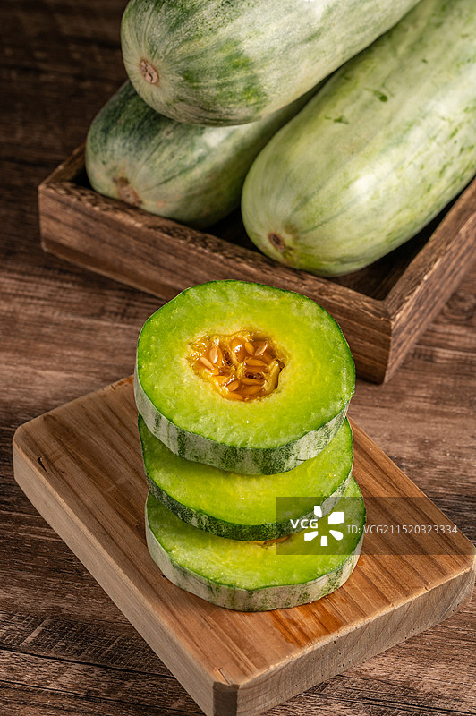 羊角蜜香瓜甜瓜图片素材