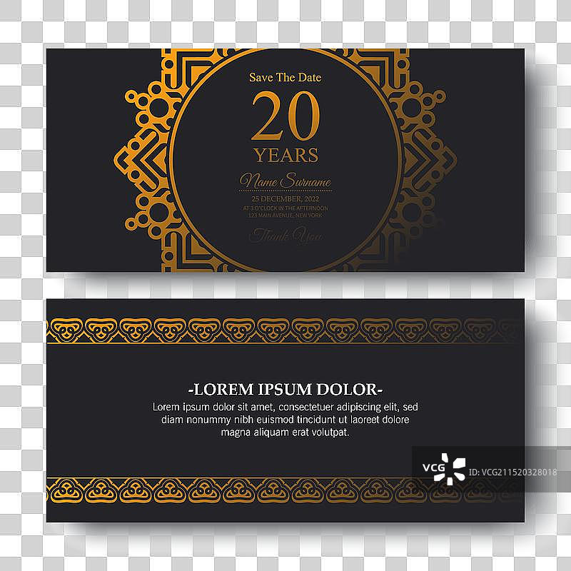 优雅生日邀请装饰图案图片素材