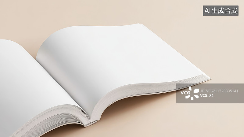 【AI数字艺术】打开的白色书本图片素材