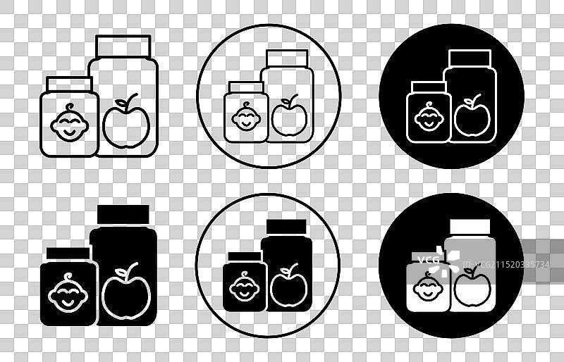 婴儿食品网络应用标志集图片素材