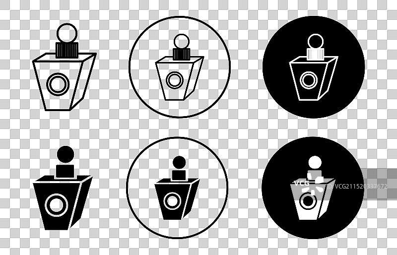 轮廓风格的香水瓶图标标志图片素材