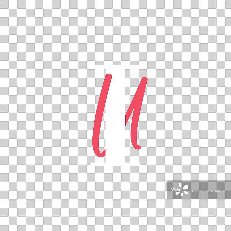 完美融合的IU字母标志图片素材