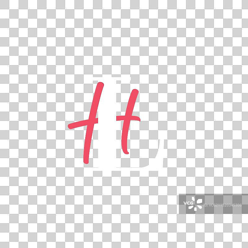 完美融合的LH首字母标志图片素材