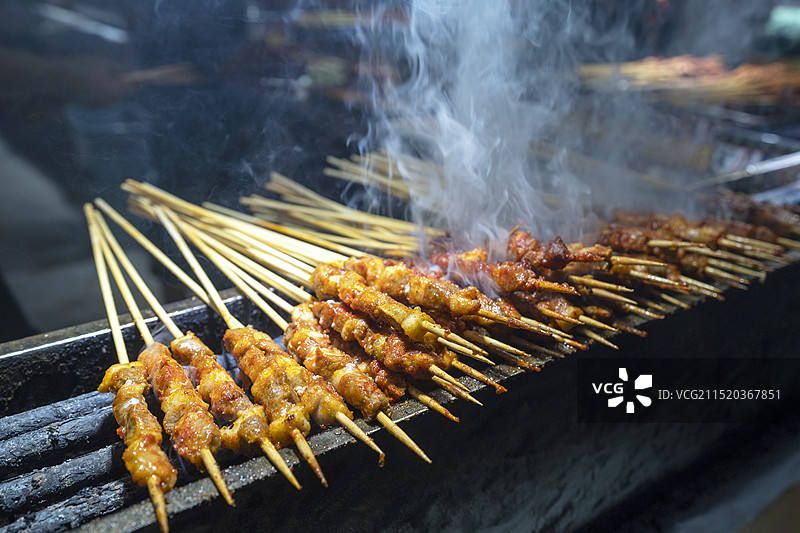 烧烤美食肉串宵夜图片素材