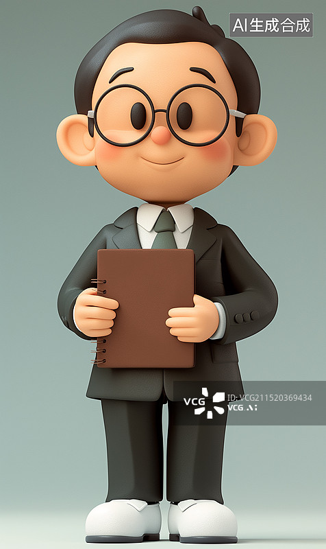 【AI数字艺术】3D卡通社会学家图片素材