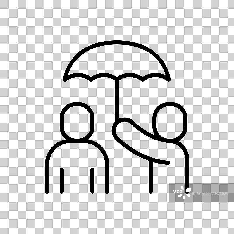 细线风格的支持图标设计图片素材