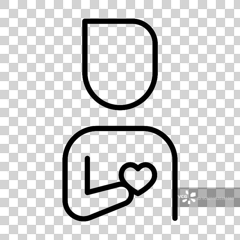 细线条风格的志愿者图标设计图片素材