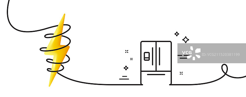 带制冰机线性图标冰箱标志图片素材