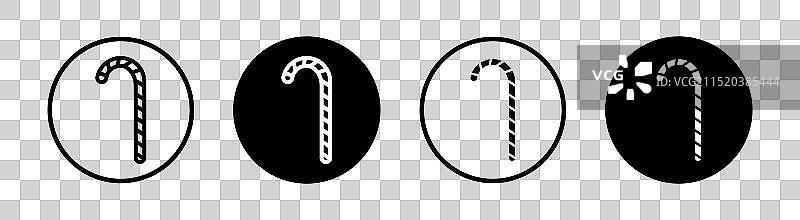 拐杖糖扁平线条图标集图片素材