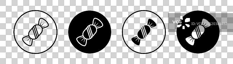 糖果细线图标集图片素材
