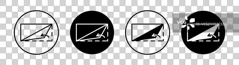剥落扁平线条图标集图片素材