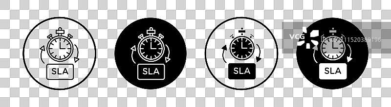 SLA扁平线条图标集SLA细线条图片素材