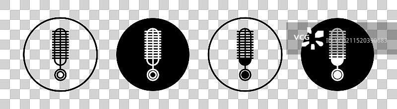 钢丝刷扁平线条图标集图片素材